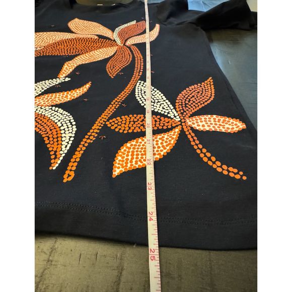 Chico's Palm Print Tee - Sz 1 (Medium) - Picture 9 of 10